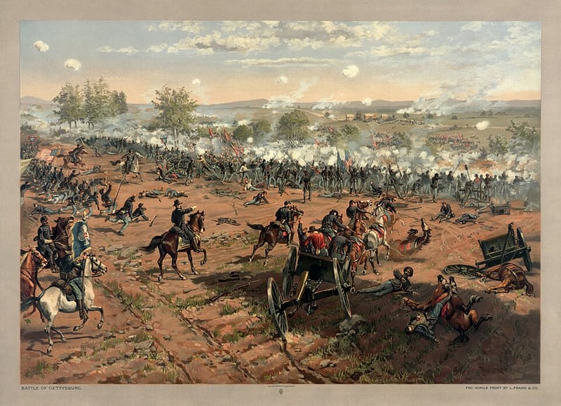 Lithograph of Pickett’s Charge at the Battle of Gettysburg