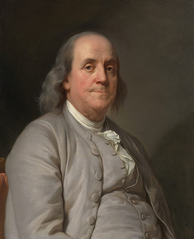 Portrait of Benjamin Franklin by Joseph Siffred Duplessis