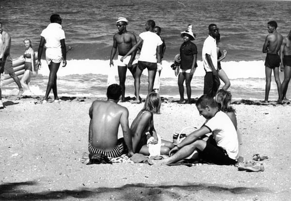 Civil rights demonstrators at a segregated public beach in Fort Lauderdale