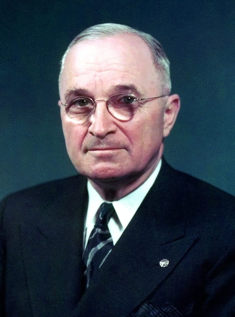 Official portrait photograph of Harry S. Truman
