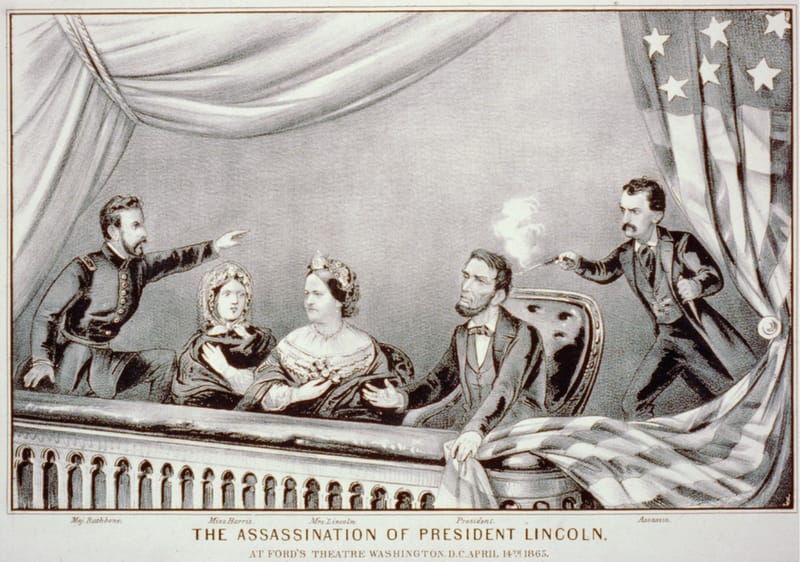 Currier and Ives print of Lincoln’s assassination at Ford’s Theatre