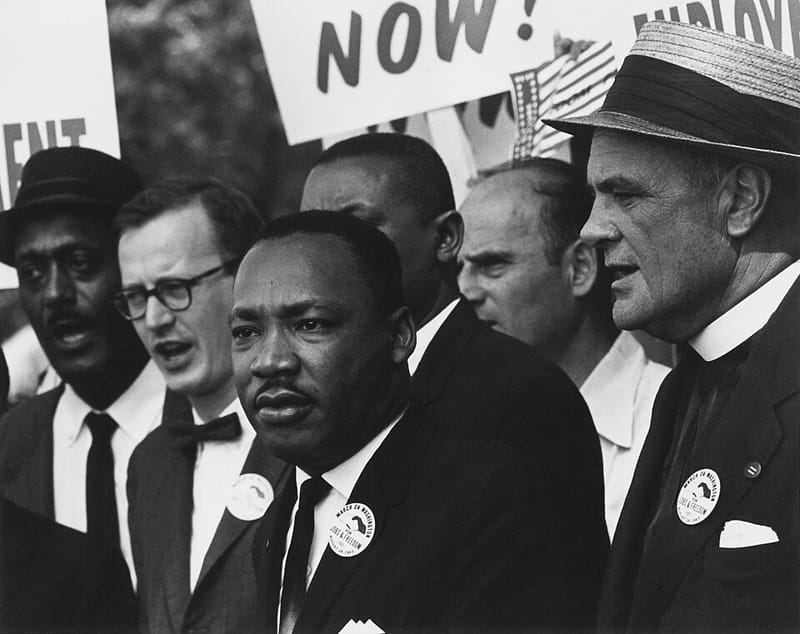 Martin Luther King Jr. among the crowd at the March on Washington