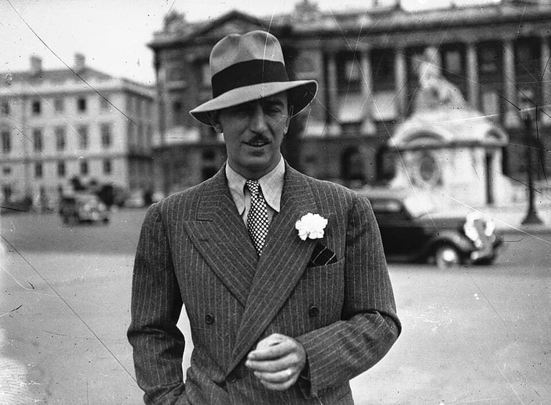 Walt Disney on the Place de la Concorde in Paris in 1935